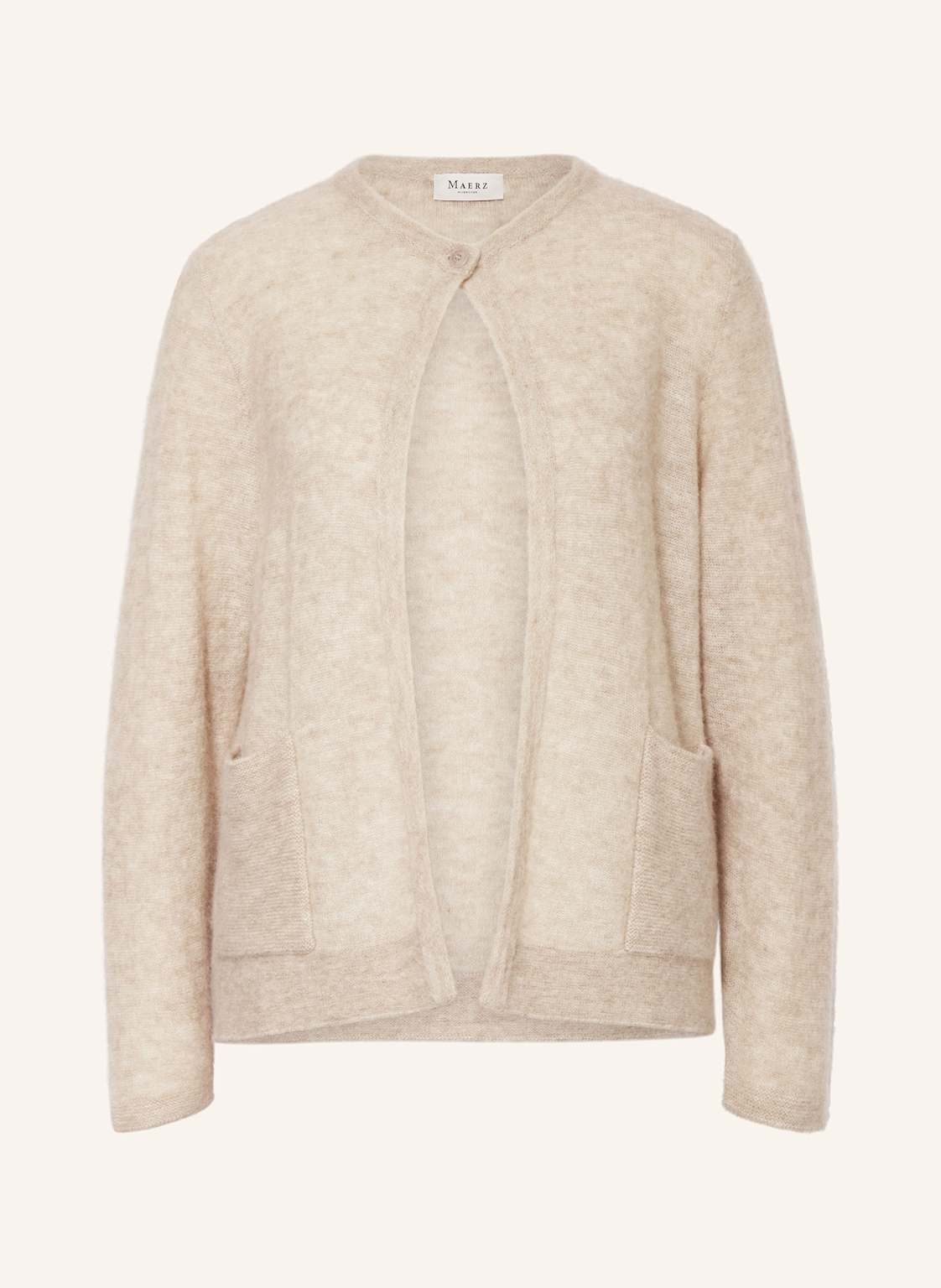 Maerz Muenchen Kardigan Z Dodatkiem Alpaki beige