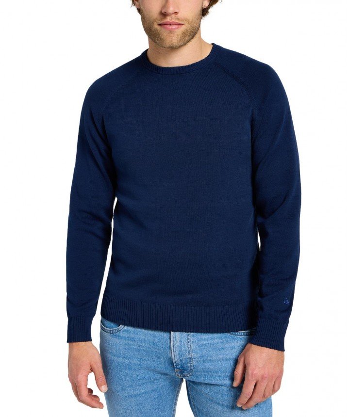 Sweter Męskie Granat Lee 112355671 Clean Raglan Sweater True Navy S