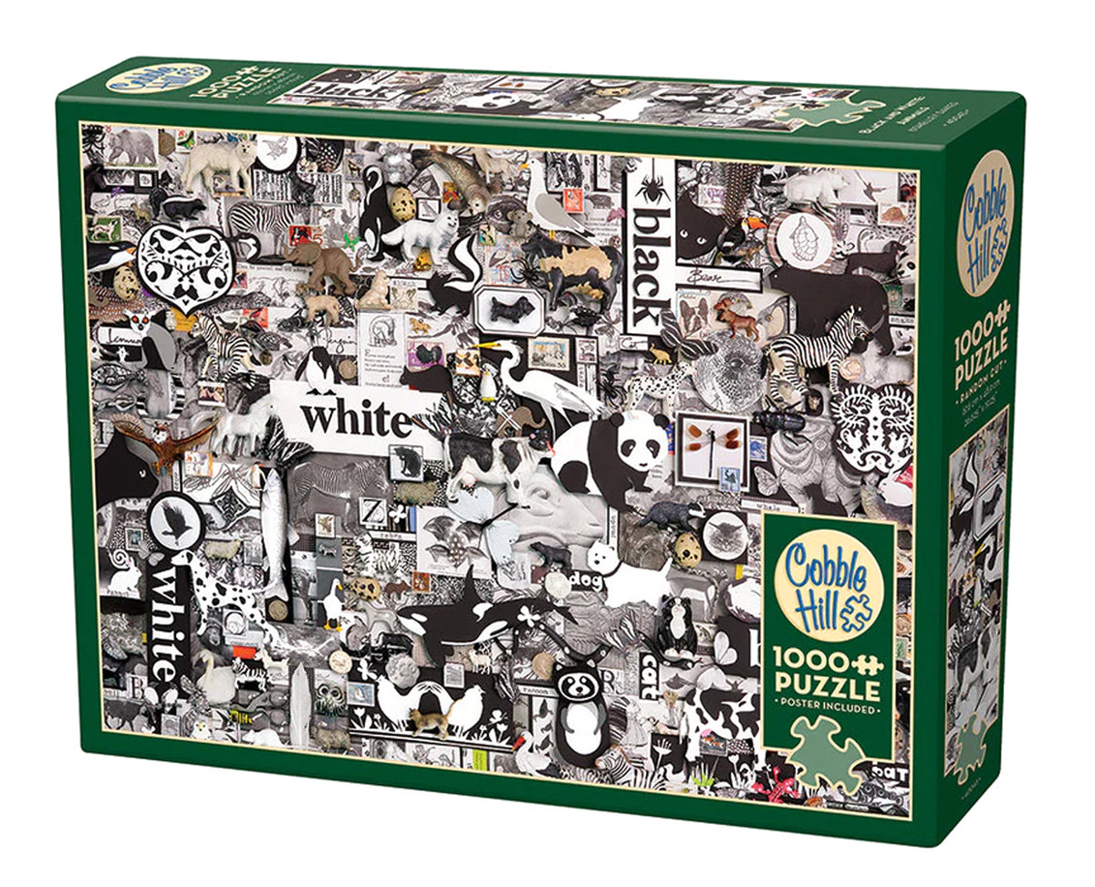 Puzzle, Czarno-białe zwierzęta, 1000 el.