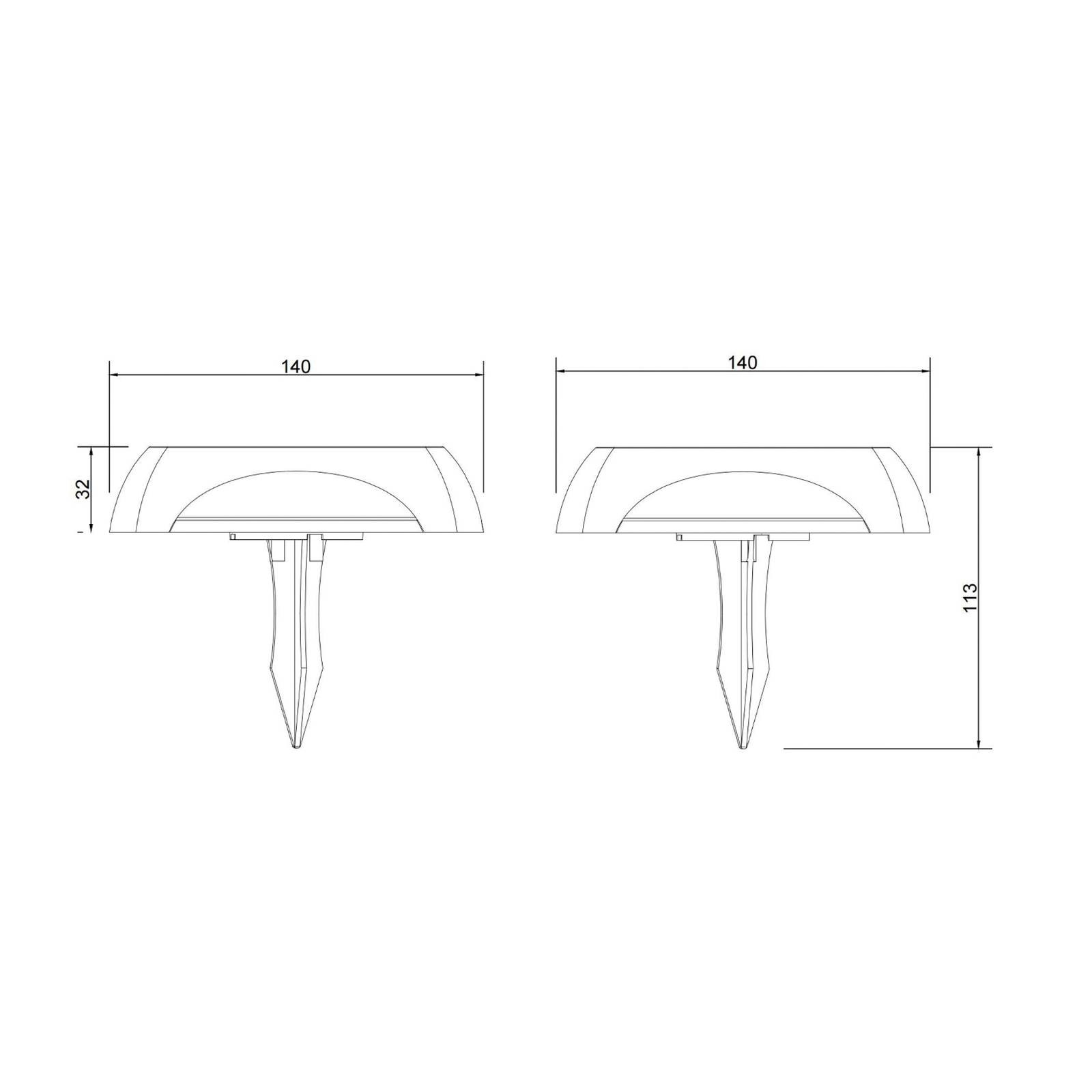 Globo Lampa solarna LED 36505, szpic, kinkiet, czarny, aluminium