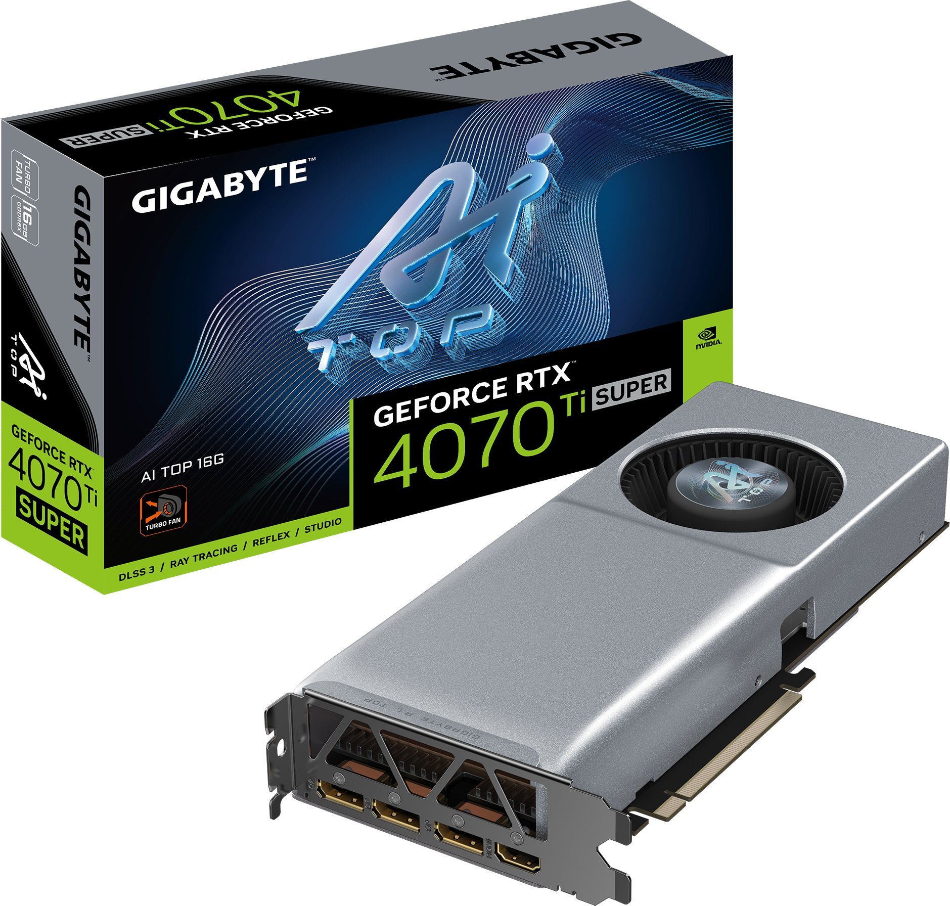 Gigabyte GeForce RTX 4070 Ti SUPER AI TOP 16GB GDDR6X GV-N407TSAI TOP-16GD