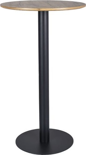 Signal Stół barowy okrągły BT-005 dąb artisan/czarny fi 60 cm