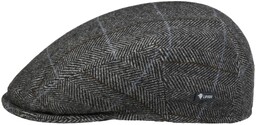 Kaszkiet z Wzorem w Kratkę by Lipodo, antracytowy, 62 cm