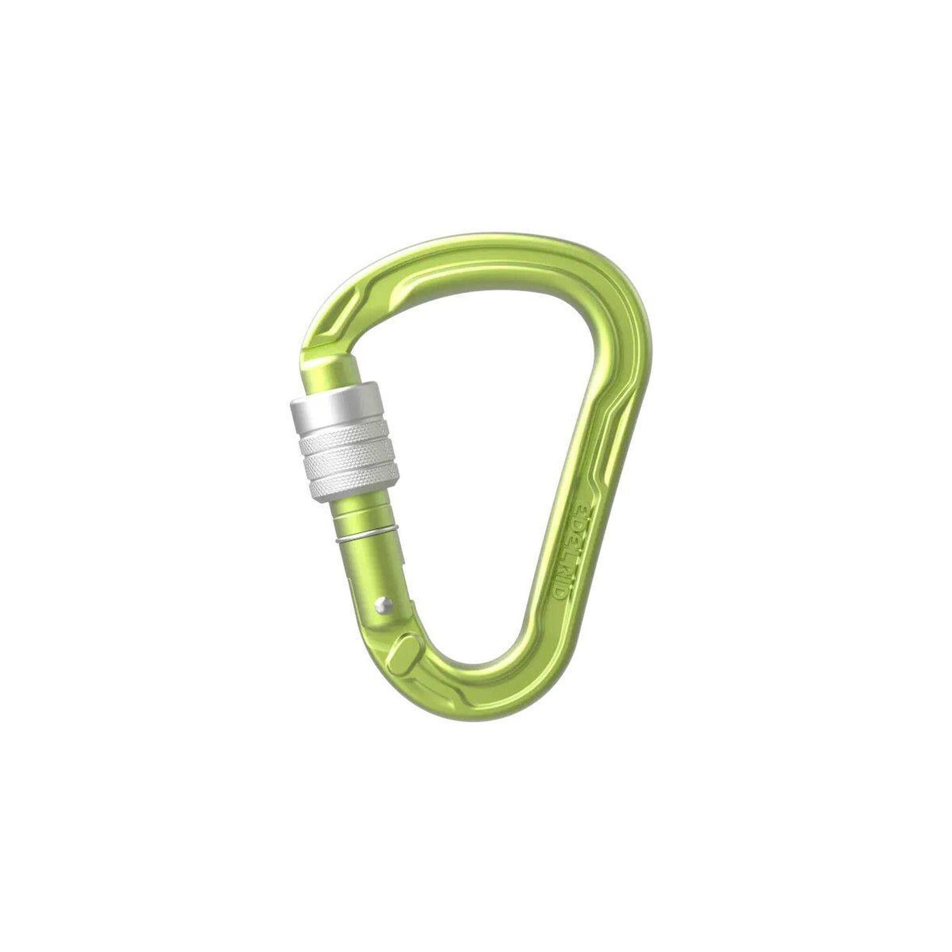 Edelrid HMS Strike Screw II Carabiner, zielony 2022 Karabinki zakręcane 737690001380