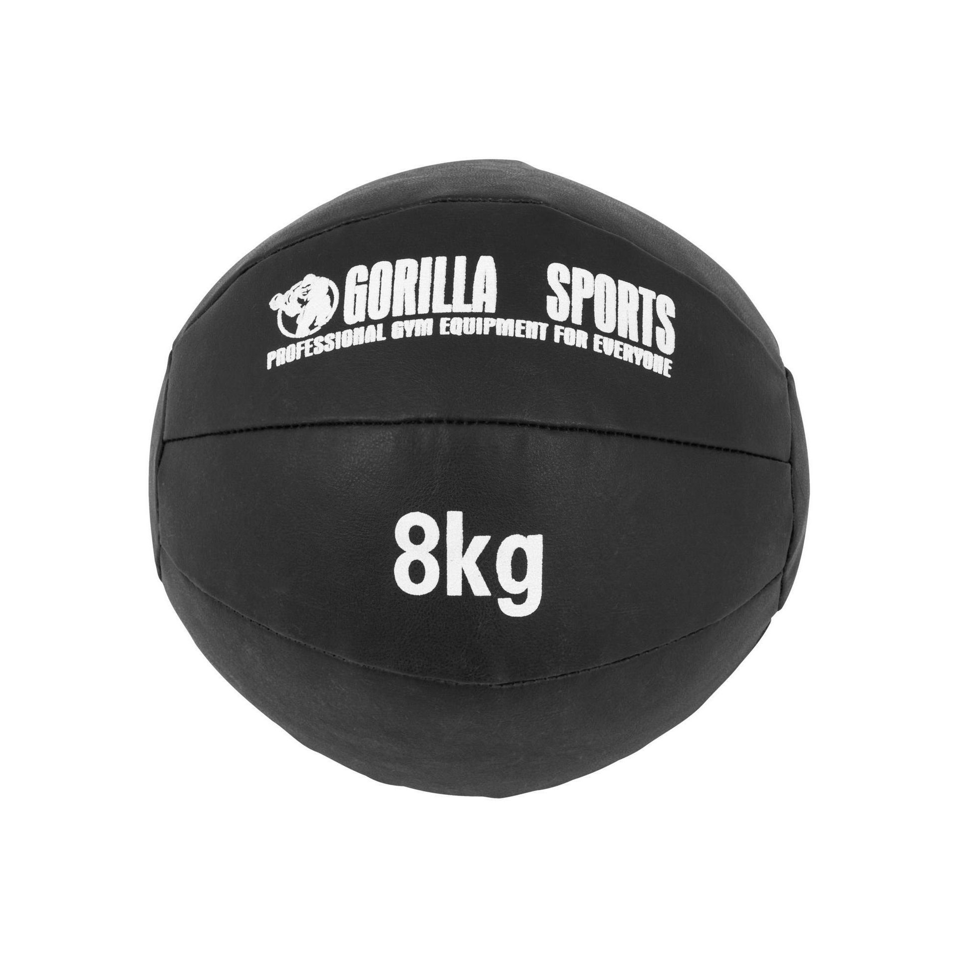 Gorilla Sports Piłka lekarska ze skóry syntetycznej 8kg (100783-00019-0014)