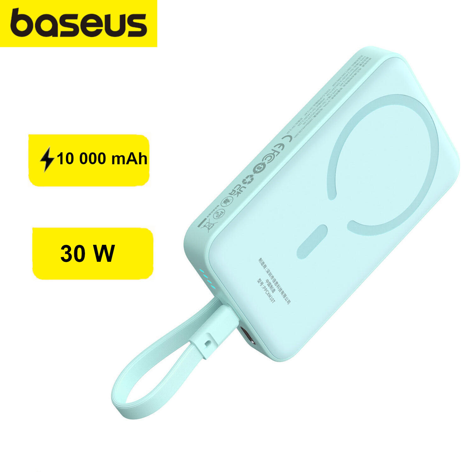 Baseus Magnetic Mini 10000mAh 30W MagSafe Niebieski