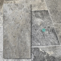 Tiles Tawertyn Silver Premium Bębnowany Szlif 61x40,6x1,2 cm