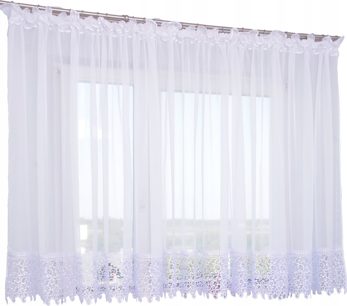 FIRANA PROSTA GOTOWA GIPIURA 500X140 KORONKA