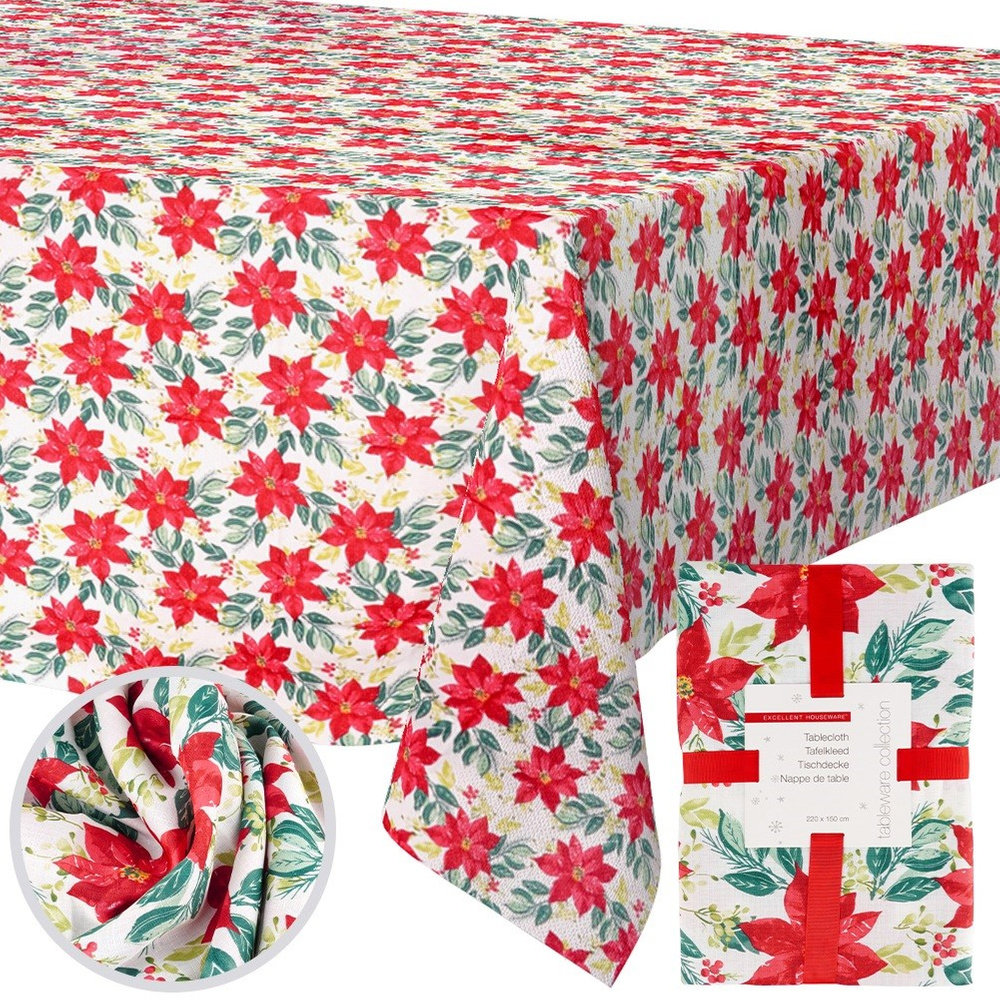 Obrus świąteczny plamoodporny 220x150 cm