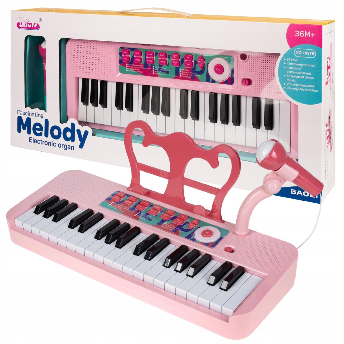 Keyboard Multimedialny Dla Dzieci Pianino Nauka Gry Światło Organy Mp3