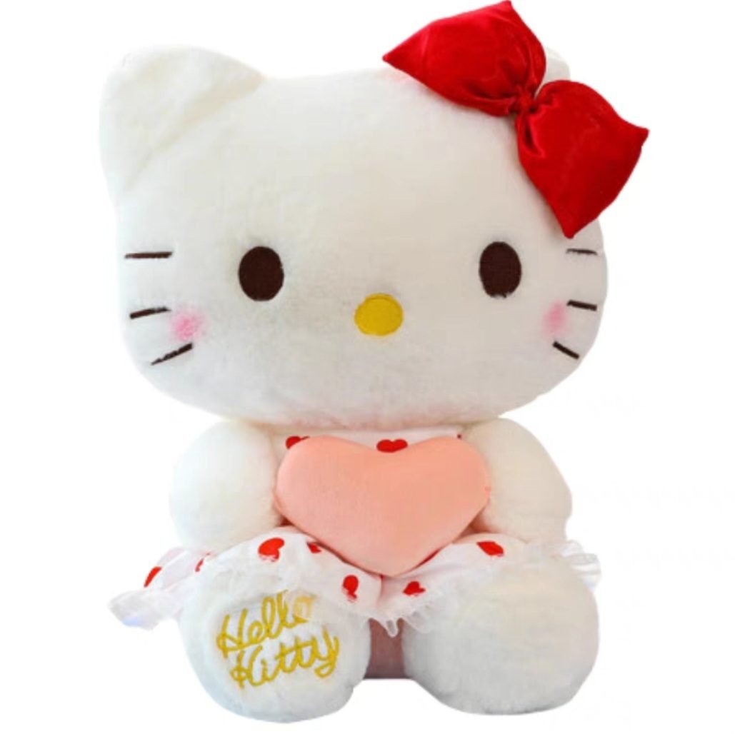 Maskotka Pluszak Duża Hello Kitty Z Serduszkiem 40 Cm