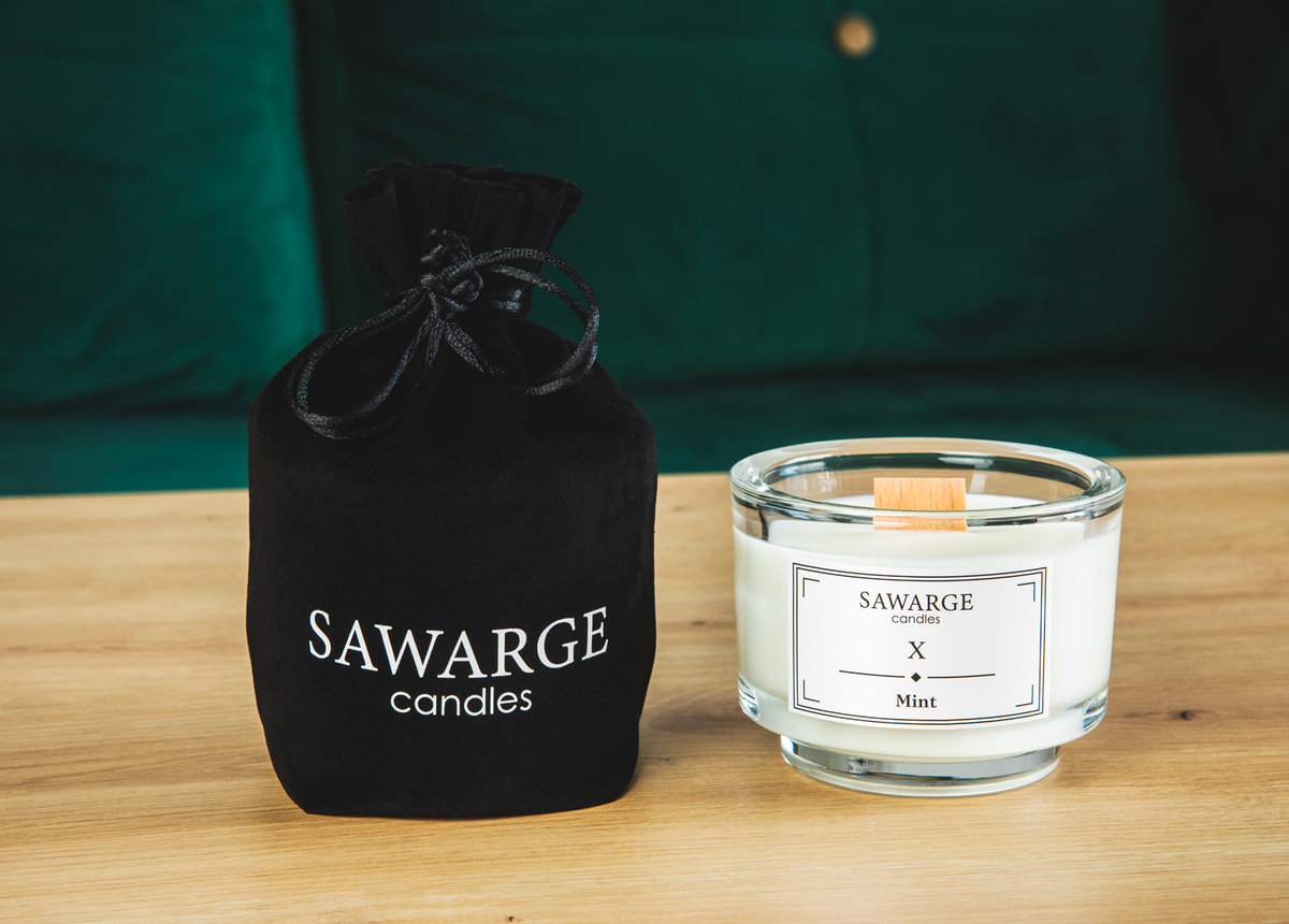 Mięta 150g/35h/Świeca Zapachowa Sojowa /Sawarge candles