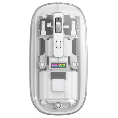 Marvo PRISM B10 White, biała, optyczna, 1600DPI