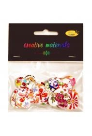 Guziki ozdobne Serca 2 25mm 15szt