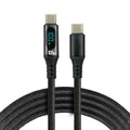 Kabel przewód USB-C PD LCD 100cm everActive CBB-1PD5L Power Delivery 5A z obsługą szybkiego ładowania 100W