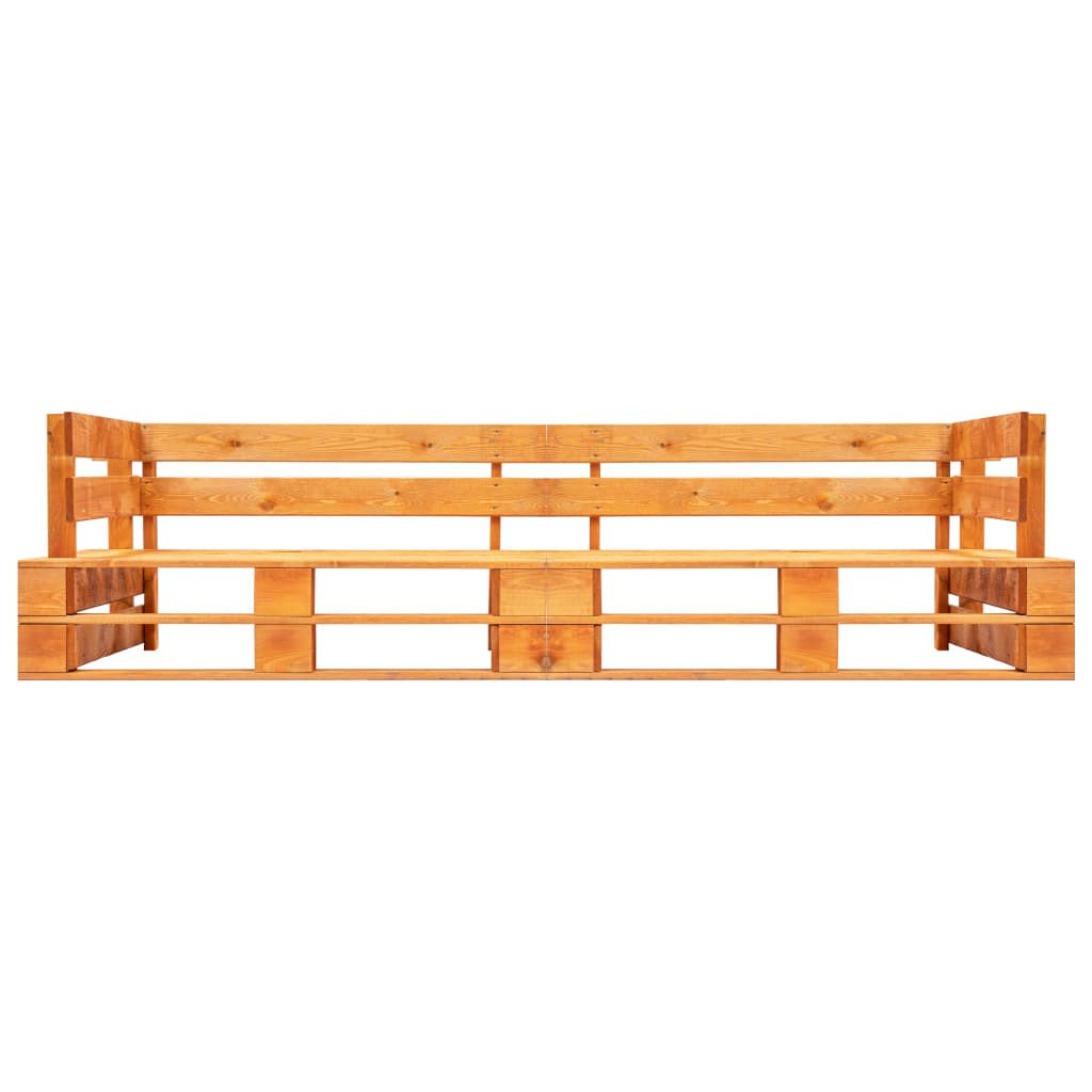 Ogrodowa sofa 2-osobowa z palet, miodowy brąz, drewno