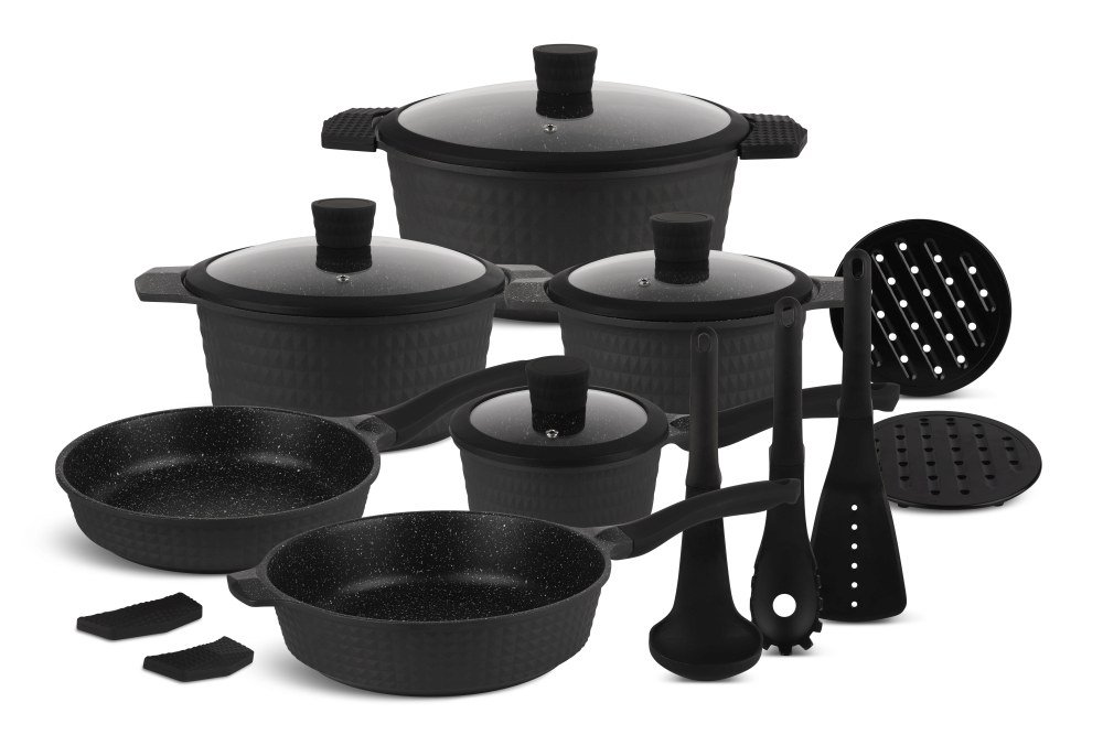 Zestaw garnków i patelni z powłoką non-stick Edenberg, 15 szt., indukcja, EB-5645