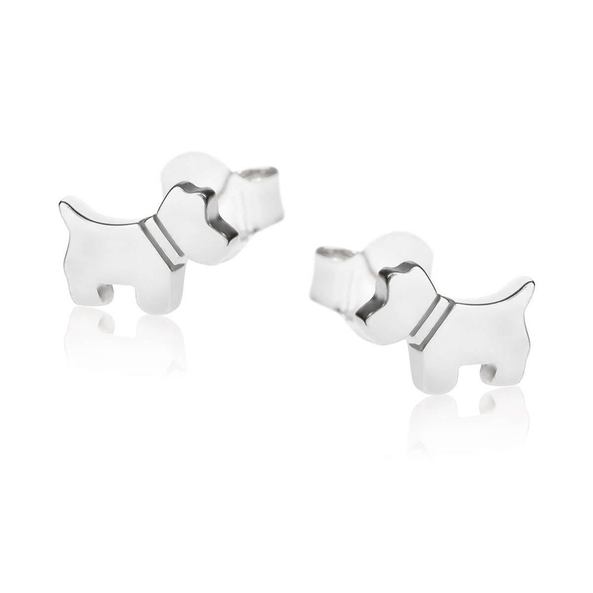 Kolczyki srebrne pieski