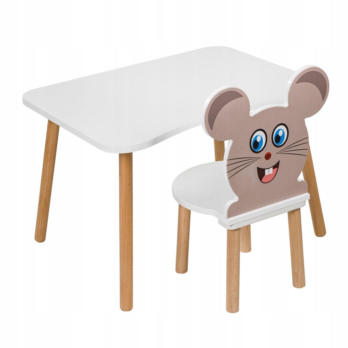 STOLIK DLA DZIECI 52X70 KRZESEŁKO MIKI NADRUK