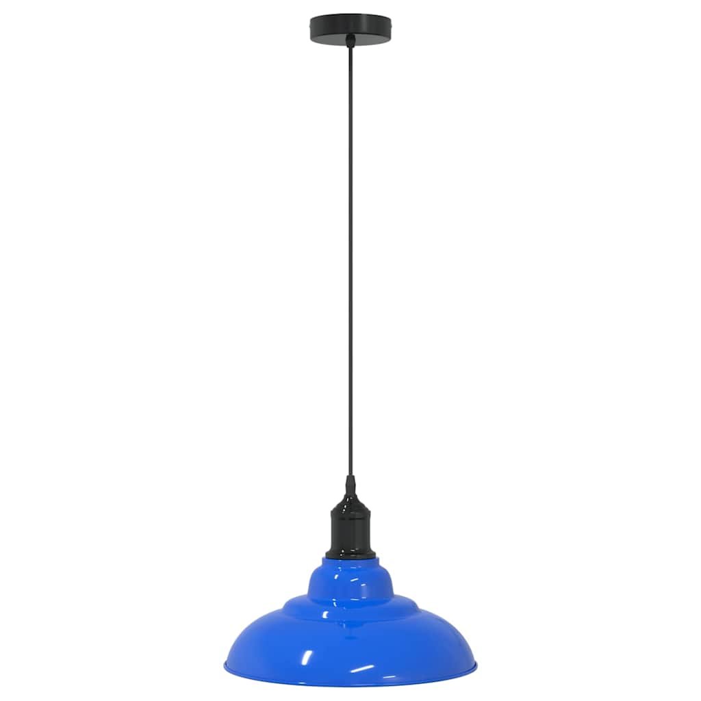 vidaXL Lampa wisząca z regulacją wysokości E27 połysk ciemnoniebieski