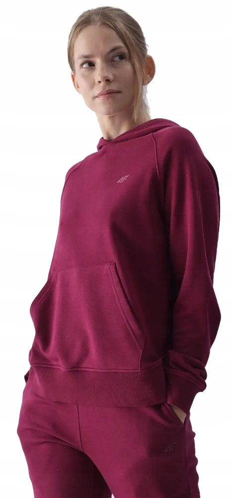 Damska bluza dresowa 4F z kapturem SWSF1468 51S fioletowy XL