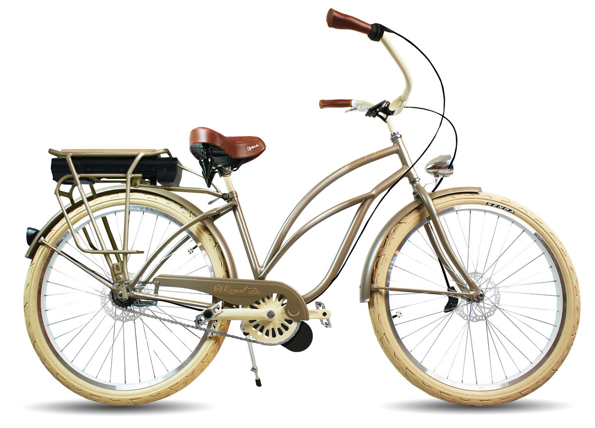 Rower Elektryczny Miejski Cruiser Gold Mocca 28 E-Bike