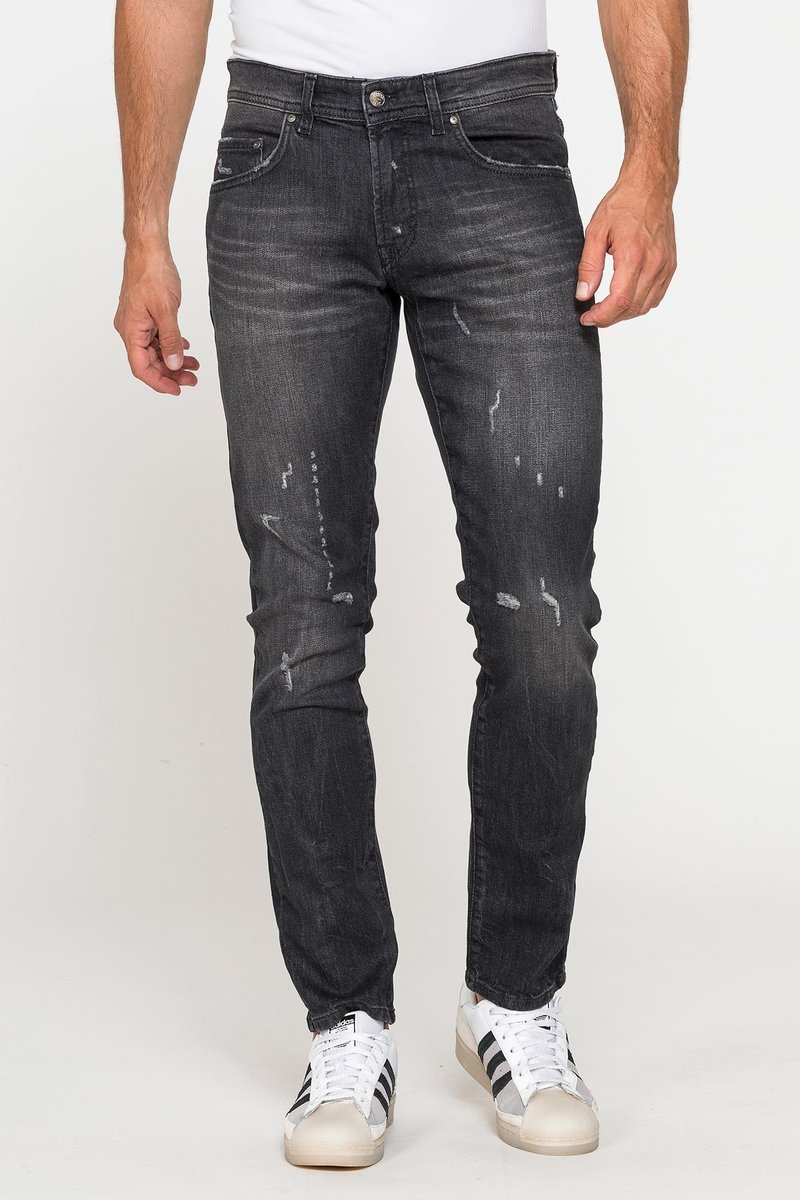 Jeansy mod.717 STRETCH - czarny