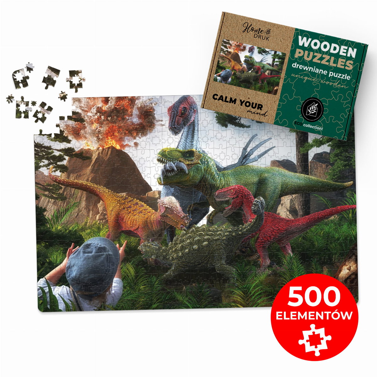 PUZZLE DREWNIANE DOUBLE Z TWOJEGO ZDJĘCIA NA PREZENT 500 elementów 60x40cm