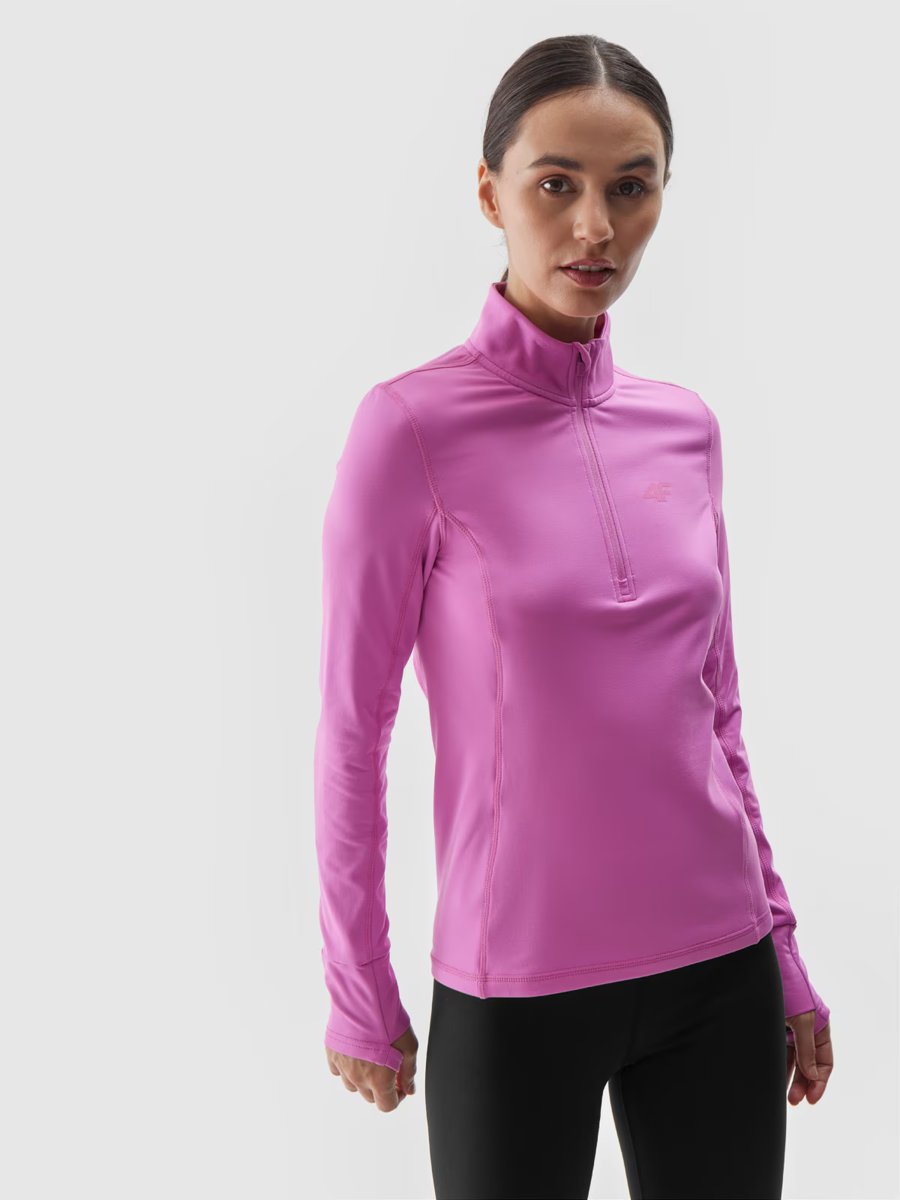 Bielizna termoaktywna 4FWARM STRETCH 1/2 ZIP damska 4F 4FWAW24UBRUF079-55S Różowy