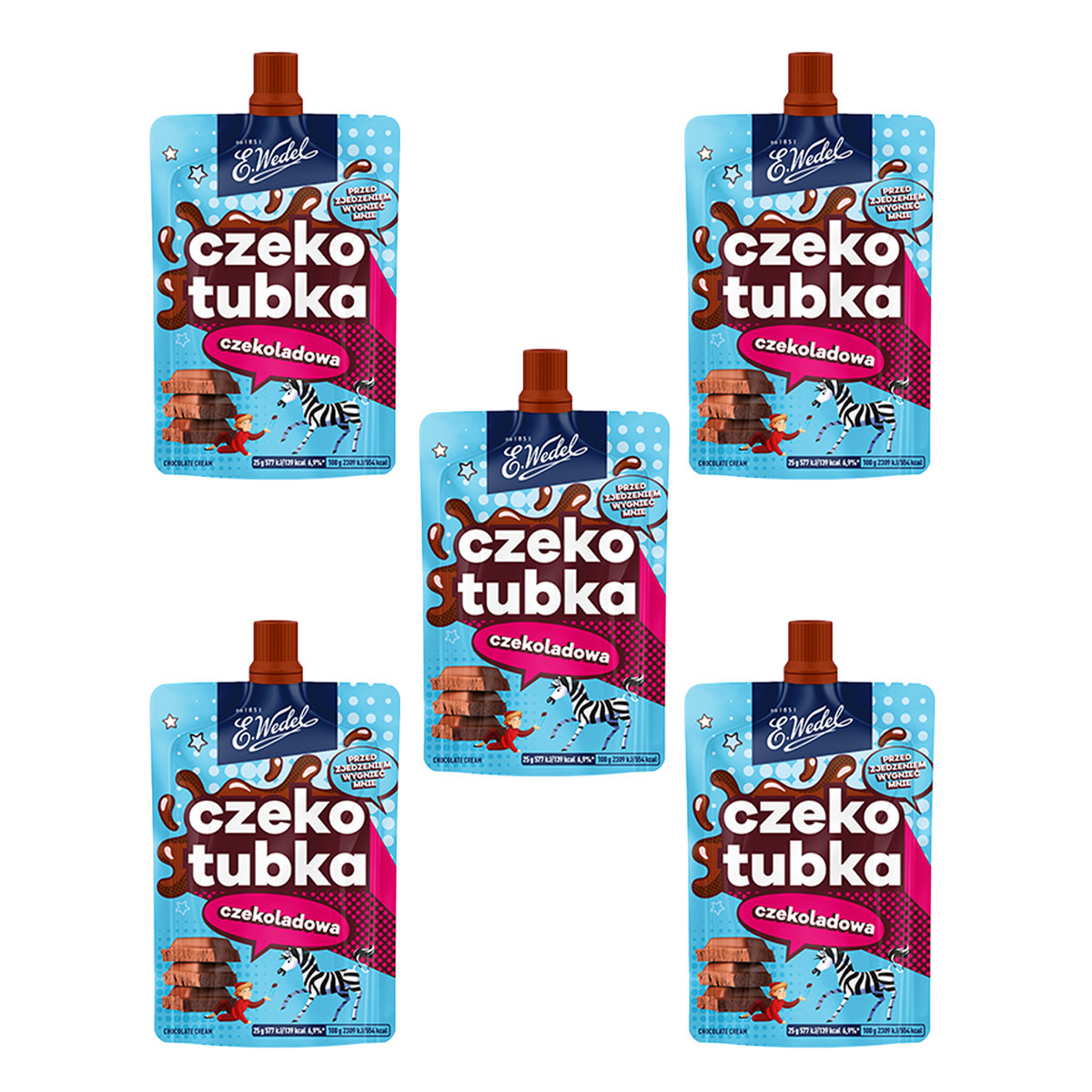 5 x Czekotubka Czekoladowa 50 g E.Wedel