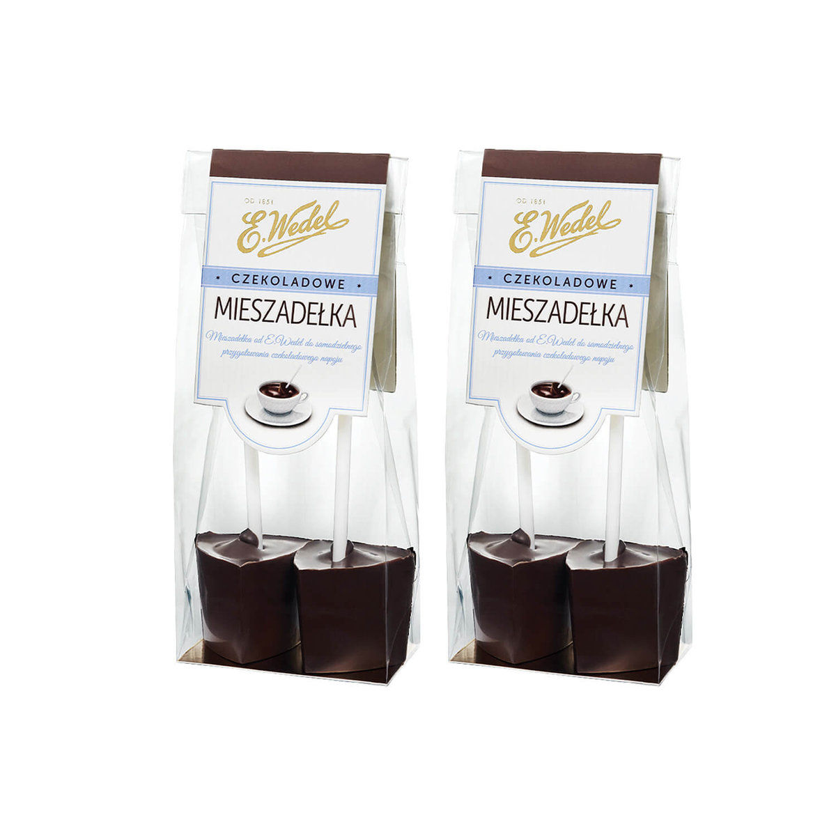 Zestaw czekoladowych mieszadełek 2 x 60 g E.Wedel