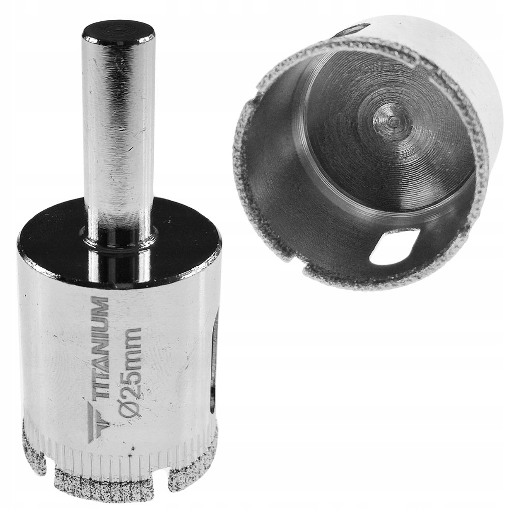 Otwornica koronka 25 mm wiertło diamentowe do gresu płytek glazury Titanium