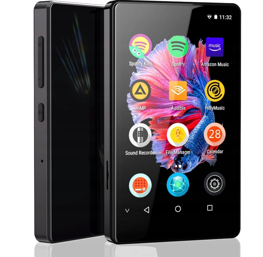 ODTWARZACZ MP3 MP4 Czarny WiFi, Spotify, przeglądarka, dyktafon bluetooth