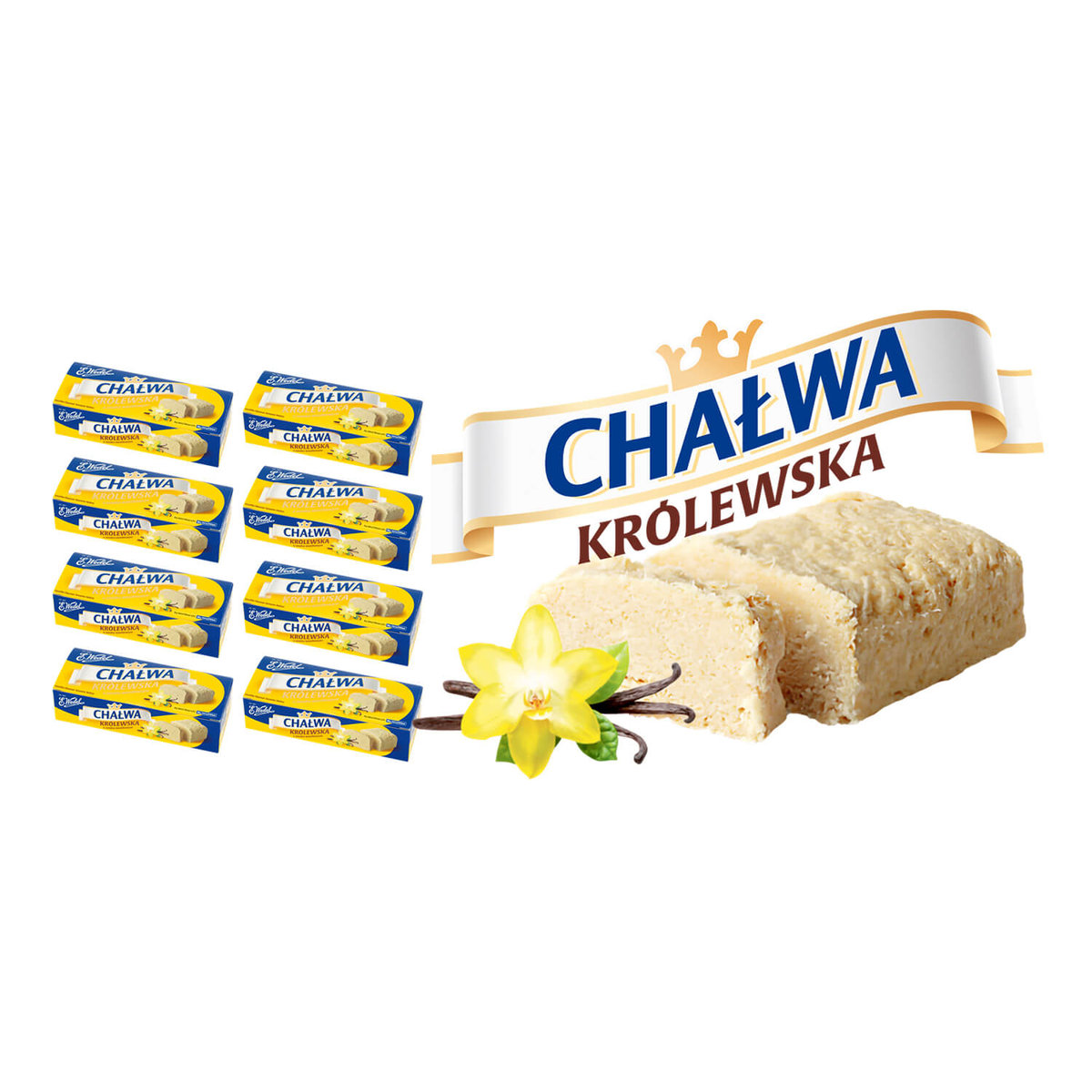 Chałwa Królewska waniliowa 2 kg (8 szt. x 250 g) E.Wedel