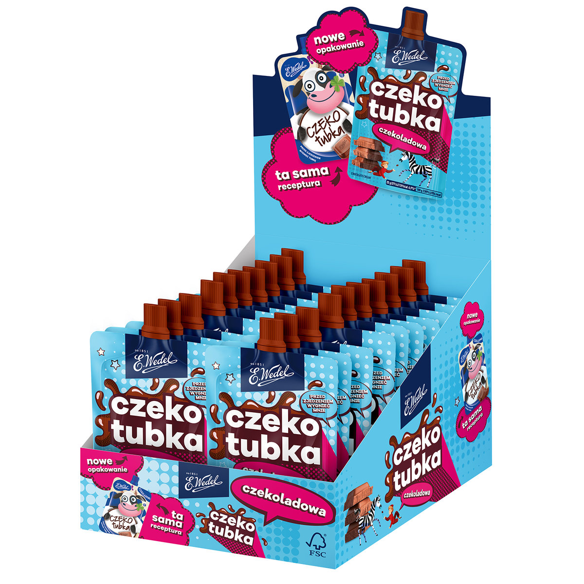 Czekotubka krem czekoladowy E.Wedel 1 kg (20 x 50 g) E.Wedel
