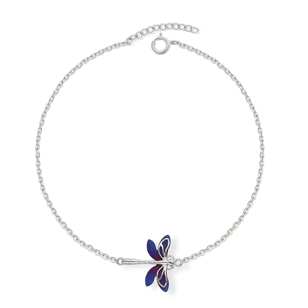 Bransoletka srebrna z tytanową ważką