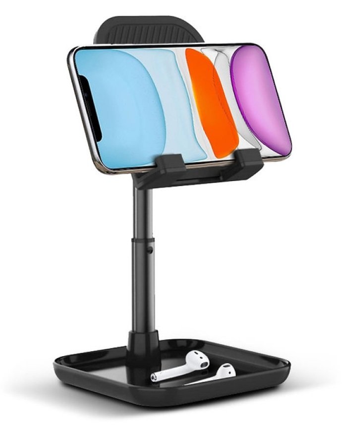 Techly Stojak uchwyt na telefon pod tablet biurkowy regulowany
