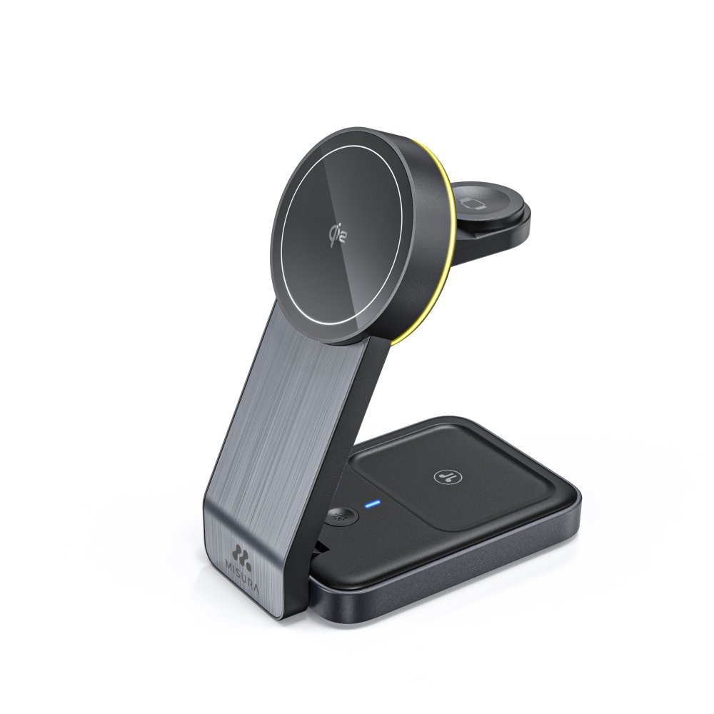 MH10 3-w-1 Składana Bezprzewodowa Ładowarka - BLACK