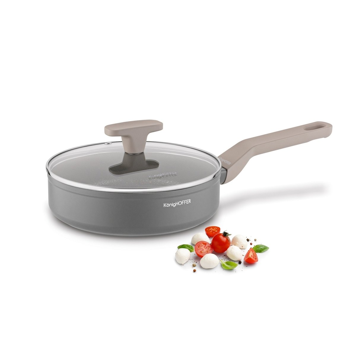 GŁĘBOKA PATELNIA INDUKCJA NON-STICK patelnia MAŁA 20cm do duszenia Pancetta