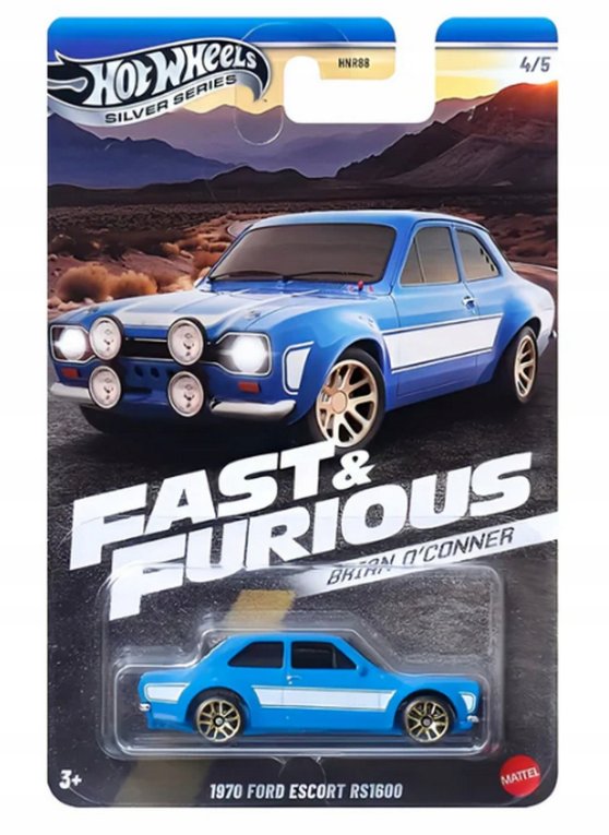 1970 Ford Escort Rs1600 Brian O'Conner Fast & Furious Hot Wheels 1:64