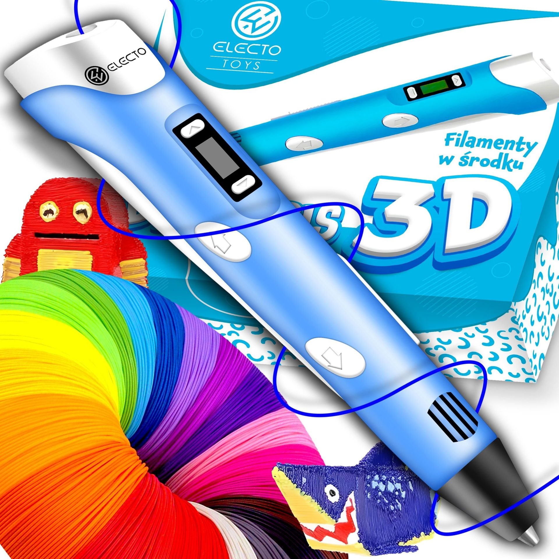 Opinie o Długopis 3D Electo DŁUGOPIS 3D DLA DZIECI DRUKARKA 3D MAGICZNY DŁUGOPIS 3D + WKŁADY 160 METRÓW