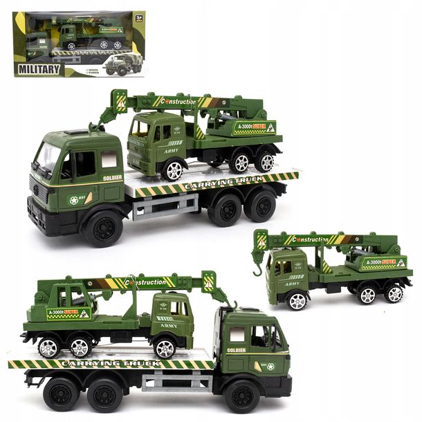 0285 Wóz Wojskowy Autolaweta Z Dźwigiem Napęd