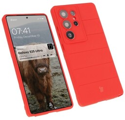 Bizon Pancerne etui Case Tur do Galaxy S25 Ultra, czerwone