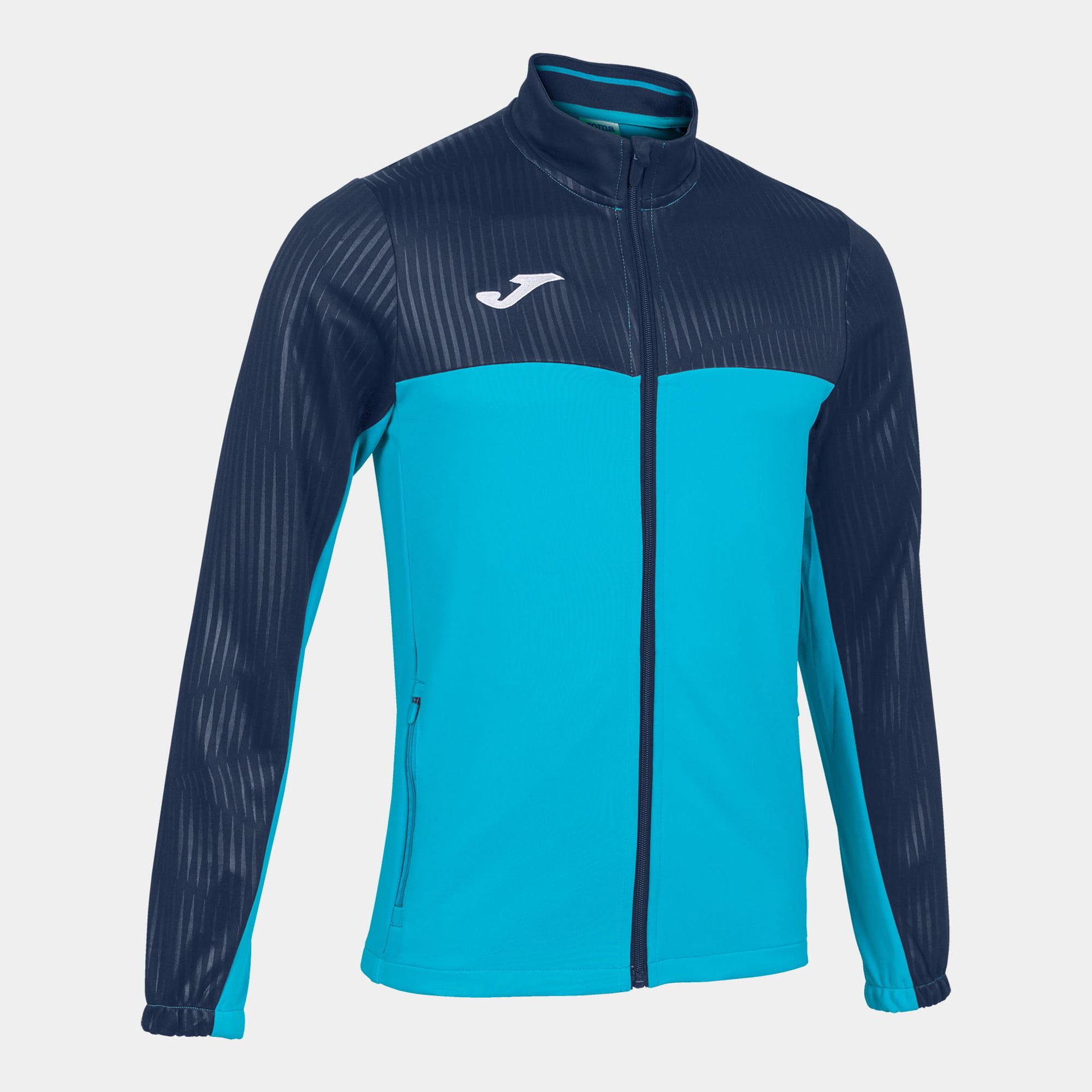 Bluza męska Joma MONTREAL FULL ZIP SWEATSHIRT fluor turquise-navy