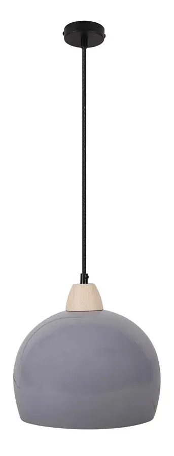 Szara skandynawska lampa wisząca - D225 T5-E56