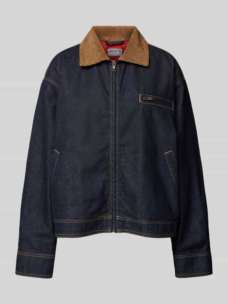 Kurtka jeansowa o kroju oversized z czystej bawełny
