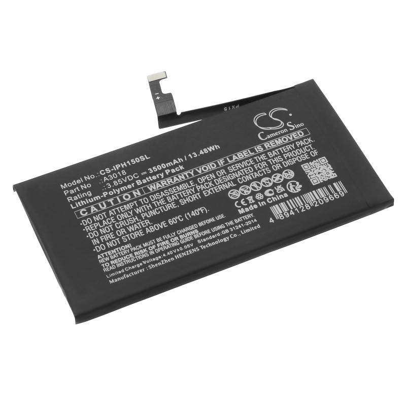 Apple iPhone 15 / A3018 3500mAh 13.48Wh Li-Polymer 3.85V (Cameron Sino)
