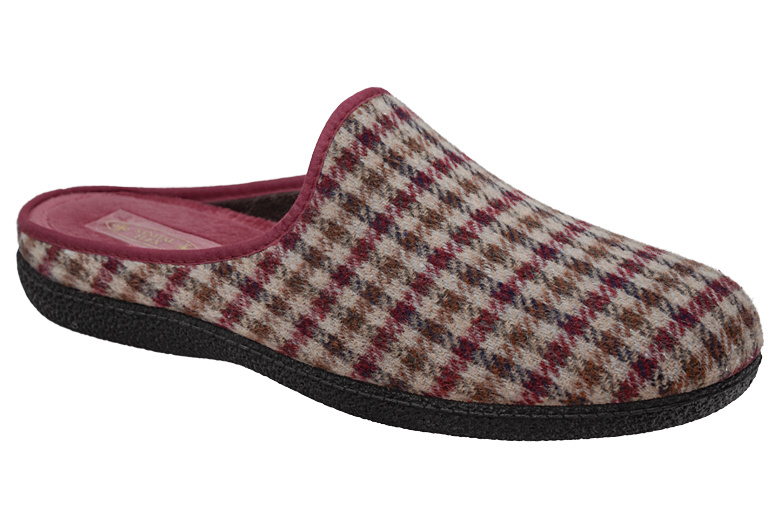 Kapcie SANITAL FLEX LC1776X H Bordo Beż Pantofle domowe Ciapy zdrowotne