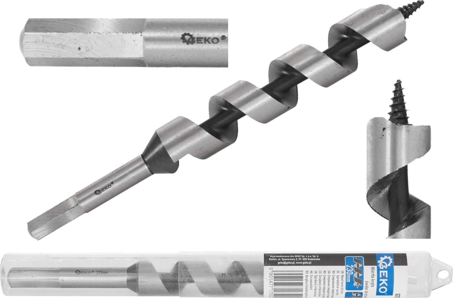 Wiertło Geko Wiertło kręte – świder do drewna 30x230mm 25/50