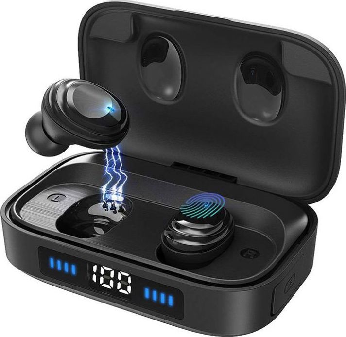 TWS H01 + Powerbank 2000 mAh Czarne